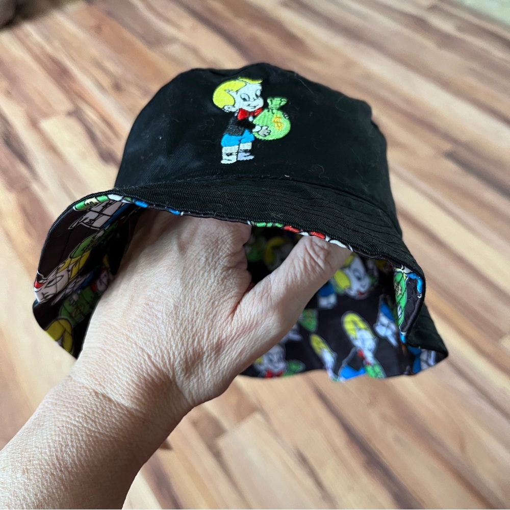 Joyrich Black Bucket Hat Richie Rich Reversible